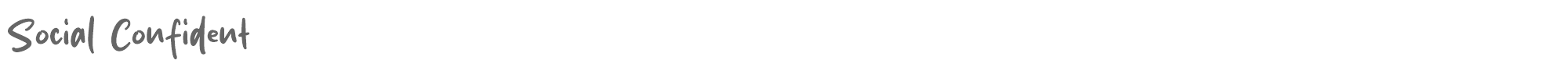 Sample characters Social Confident Font